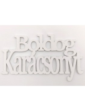 Fehér Boldog Karácsonyt felirat