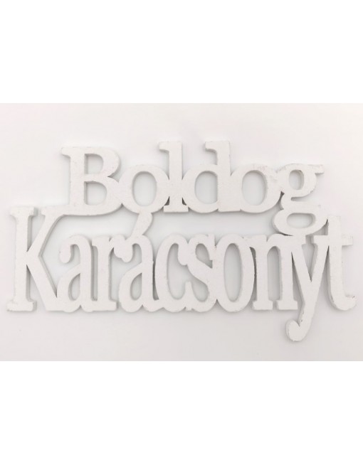 Fehér Boldog Karácsonyt felirat