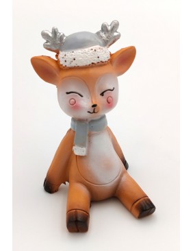 Ülő őzike figura, 7 cm
