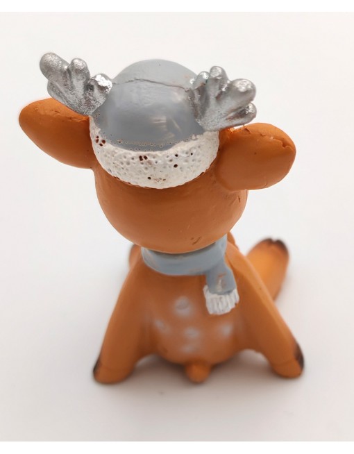 Ülő őzike figura, 7 cm