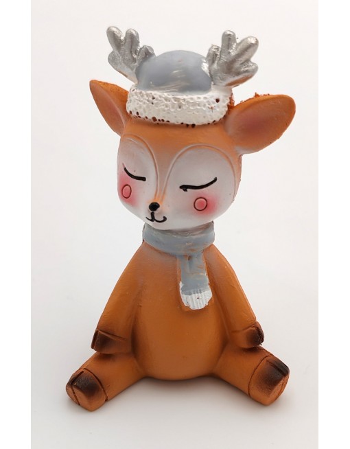 Ülő őzike figura, 7 cm