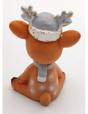 Ülő őzike figura, 7 cm