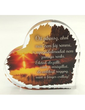 Plexi szív felirattal
