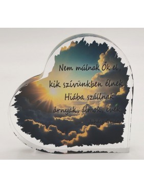 Plexi szív felirattal