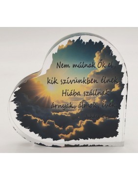 Plexi szív felirattal