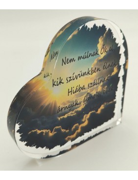 Plexi szív felirattal