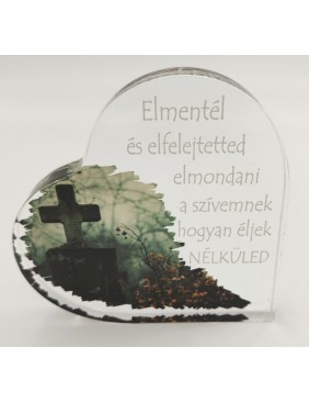 Plexi szív felirattal