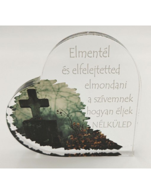 Plexi szív felirattal
