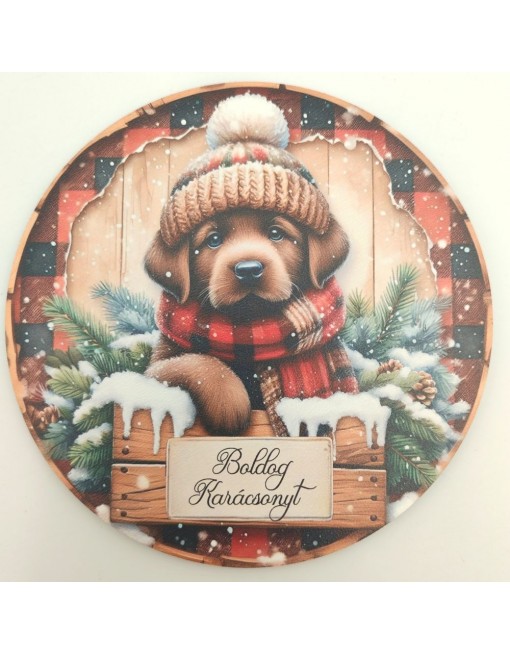 Fa tábla, Karácsony, kutya