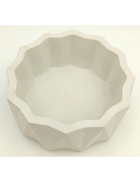 Gipsz-cement kaspó, háromszög minta