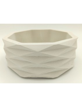 Gipsz-cement kaspó, rombusz minta