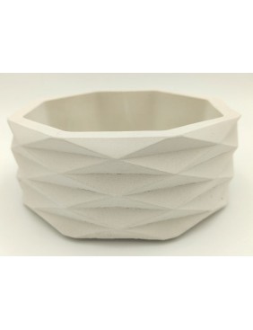 Gipsz-cement kaspó, rombusz minta