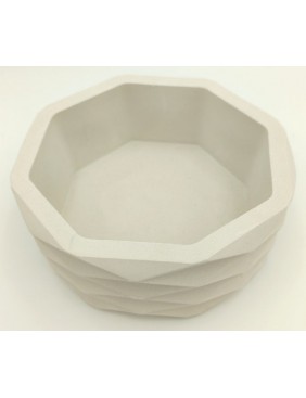 Gipsz-cement kaspó, rombusz minta