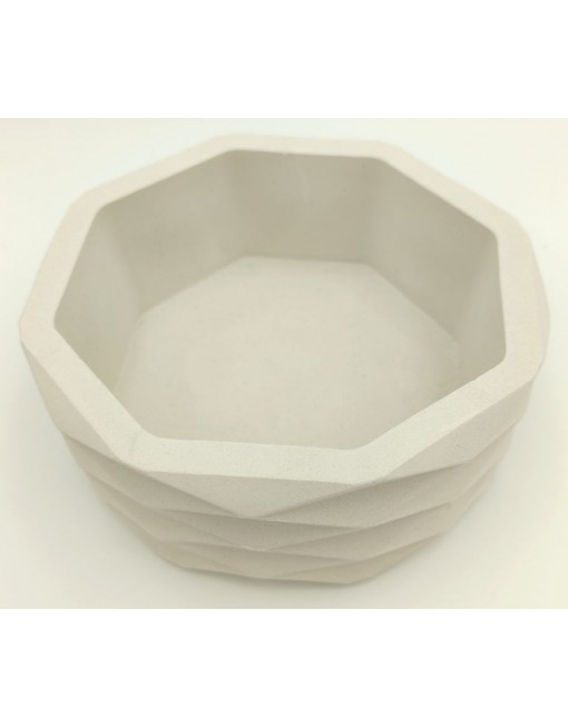 Gipsz-cement kaspó, rombusz minta