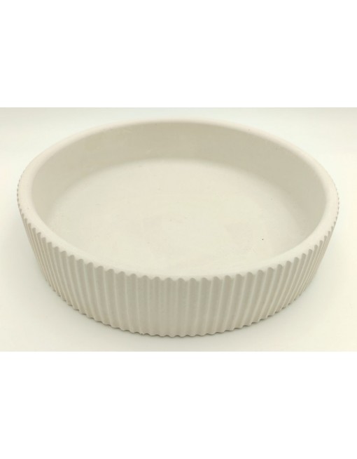 Gipsz-cement tál, bordázott - nagy