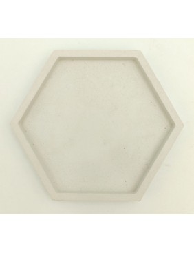 Gipsz-cement tál, hatszög