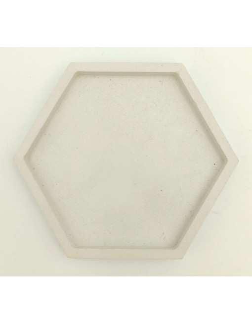 Gipsz-cement tál, hatszög