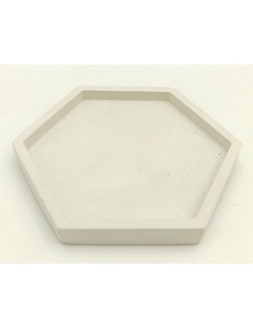 Gipsz-cement tál, hatszög
