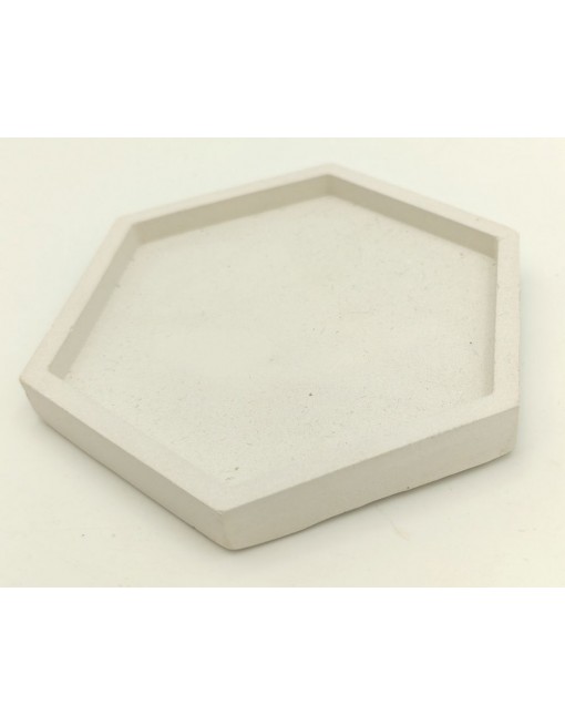 Gipsz-cement tál, hatszög