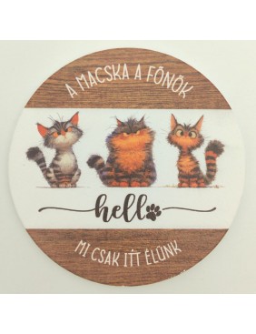 Fa tábla - macska