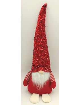 Manó flitteres sapkában