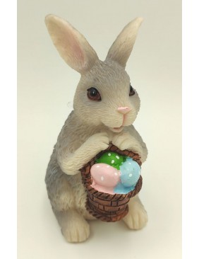 Nyuszi figura kosárral