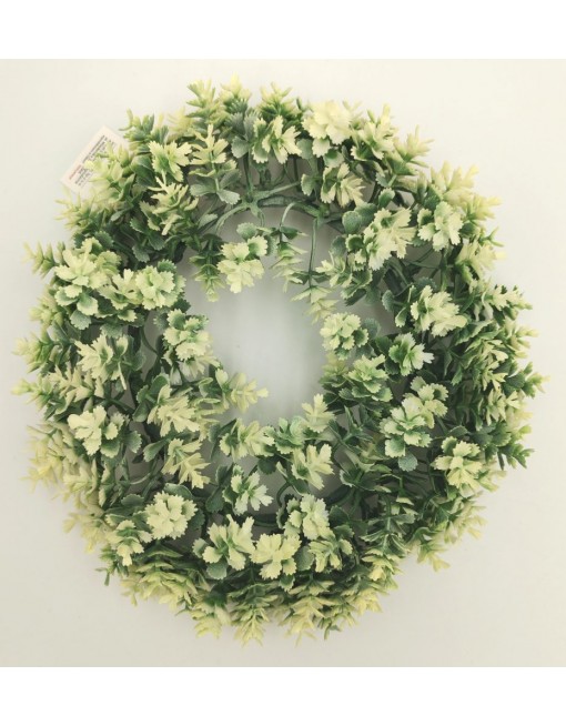 Zöld műanyag koszorú