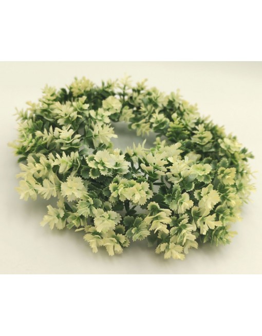 Zöld műanyag koszorú