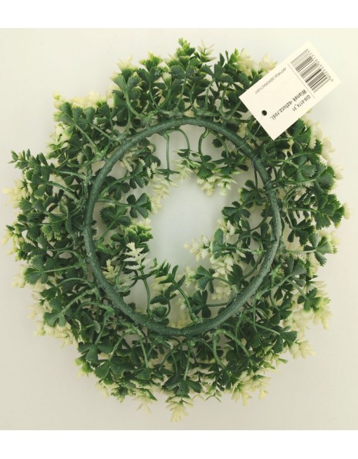 Zöld műanyag koszorú
