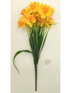 Gumi nárcisz csokor, narancsos