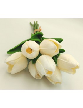 Polifoam tulipán köteg, fehér