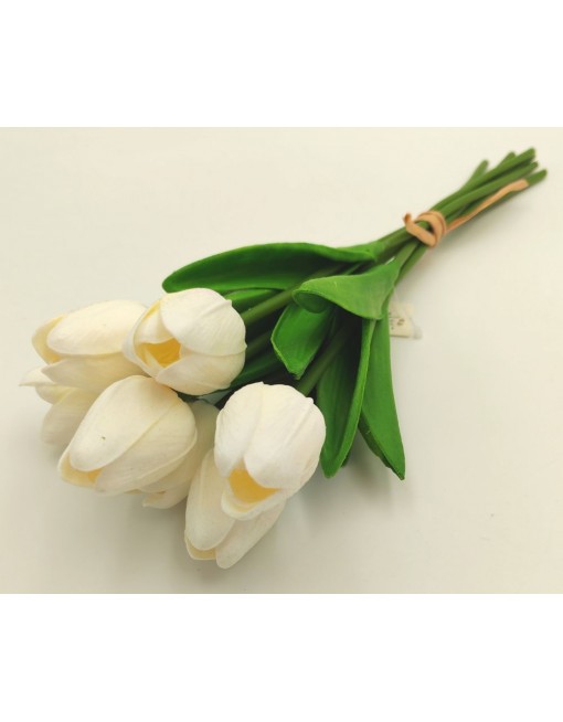 Polifoam tulipán köteg, fehér