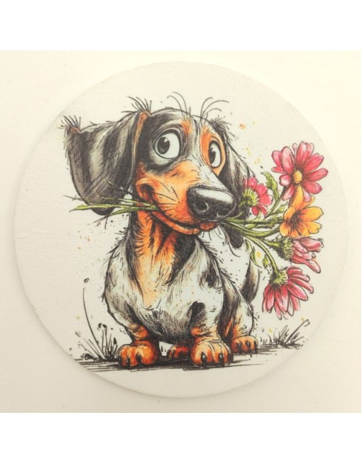 Dekor tábla, tacsi virággal - 14,8 cm