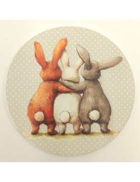 Dekor tábla, három nyuszi