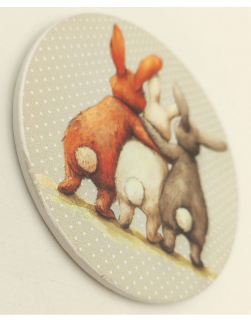 Dekor tábla, három nyuszi