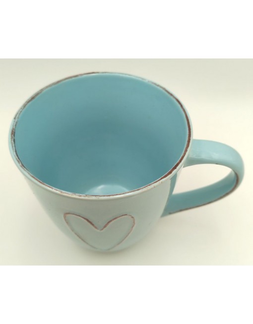 Kék bögre szívvel