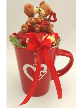 Macipár szíves bögrén 2