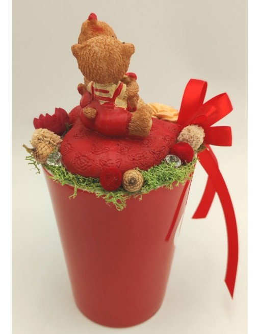 Macipár szíves bögrén 2