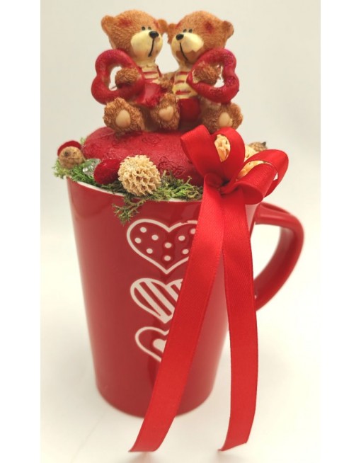 Macipár szíves bögrén 5