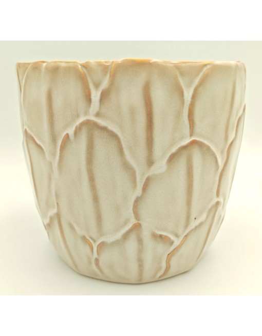 Arany-fehér kerámia kaspó