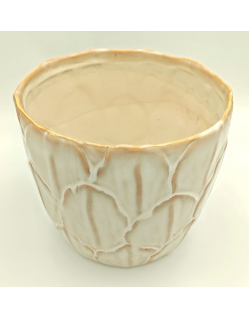 Arany-fehér kerámia kaspó