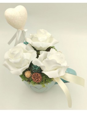 Világoskék díszített bögre Világoskék díszített bögre