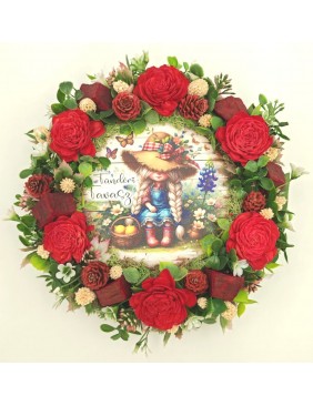 Kopogtató kislányos táblával