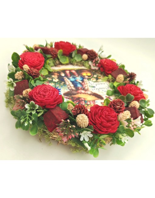 Kopogtató kislányos táblával