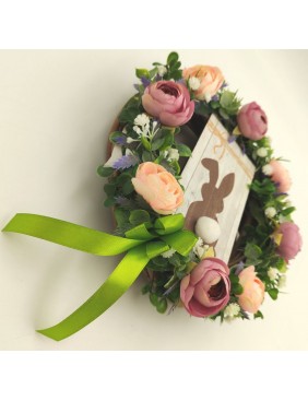 Kopogtató nyuszis táblával Kopogtató nyuszis táblával