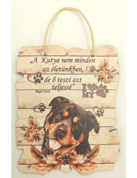 Fa dekor tábla, Rottweiler