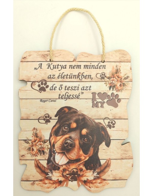Fa dekor tábla, Rottweiler