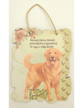 Fa dekor tábla, Golden retriver 1