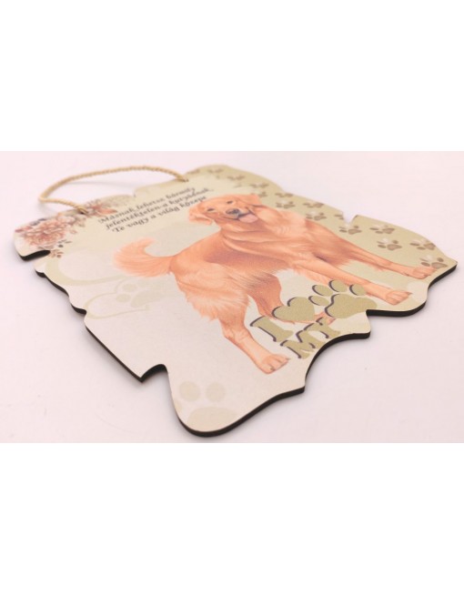 Fa dekor tábla, Golden retriver 1