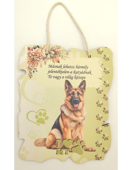 Fa dekor tábla, Németjuhász